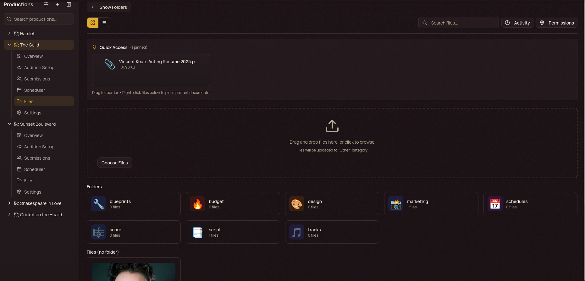 Share production files with your team